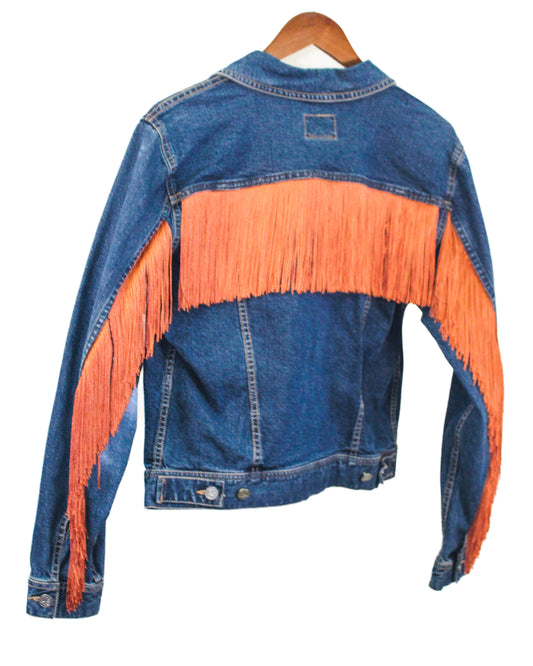 Classic Cognac Western Denim Jacket